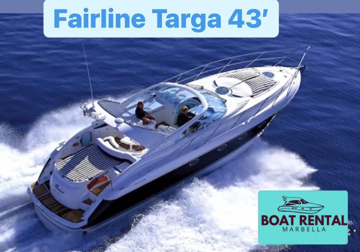 Fairline Targa 43 motor yacht charter off Marbella, Puerto Banús