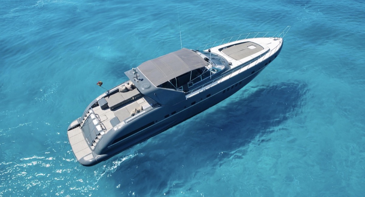 Mangusta 80 (Grey) — 24 m Mangusta sport yacht — grey hull, second fleet boat