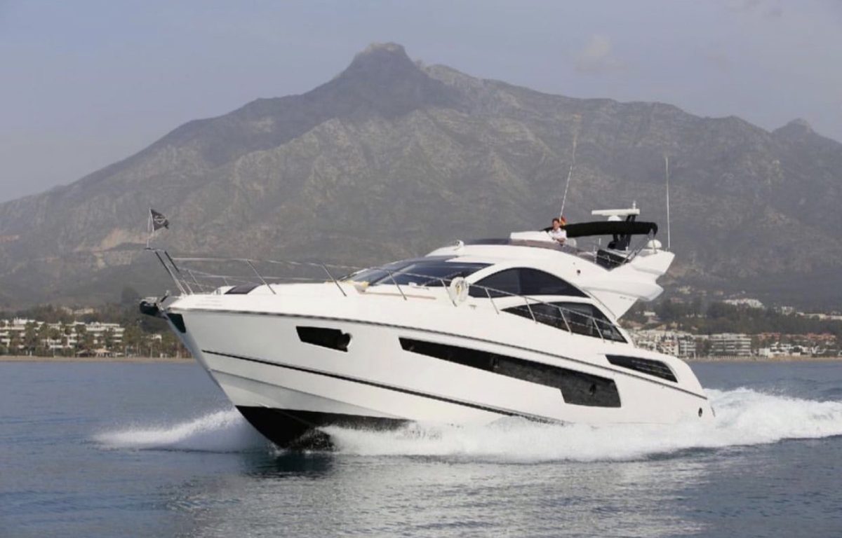 Sunseeker 68 Sport motor yacht charter off Marbella, Puerto Banús