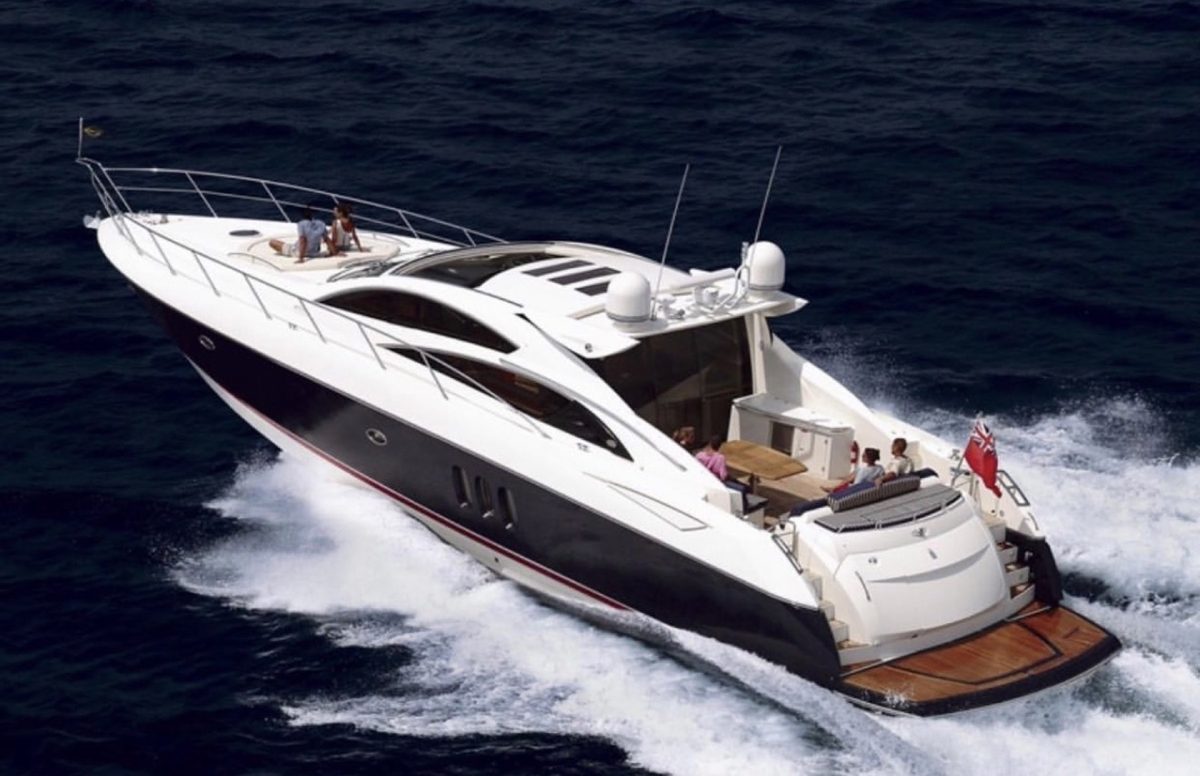 Sunseeker Predator 72 motor yacht charter off Marbella, Puerto Banús